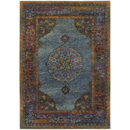 Oriental Weavers 5 Ft. 3 In. X 7 Ft. 3 In. Andorra Traditional Area Rug, Blue A7139A160230ST
